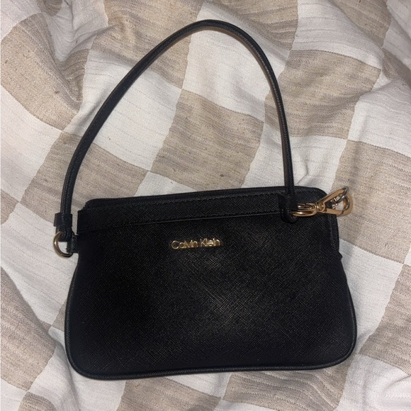 Calvin Klein Handbags - Calvin Klein Black and Gold Shoulder Bag